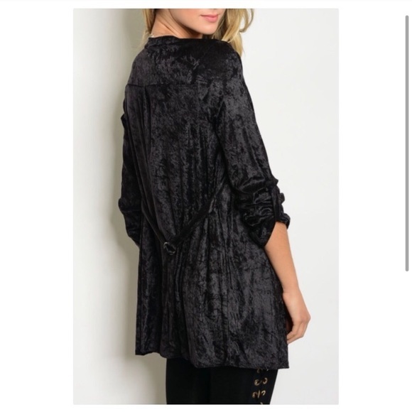 Black Velvet Cardigan - Picture 2 of 2